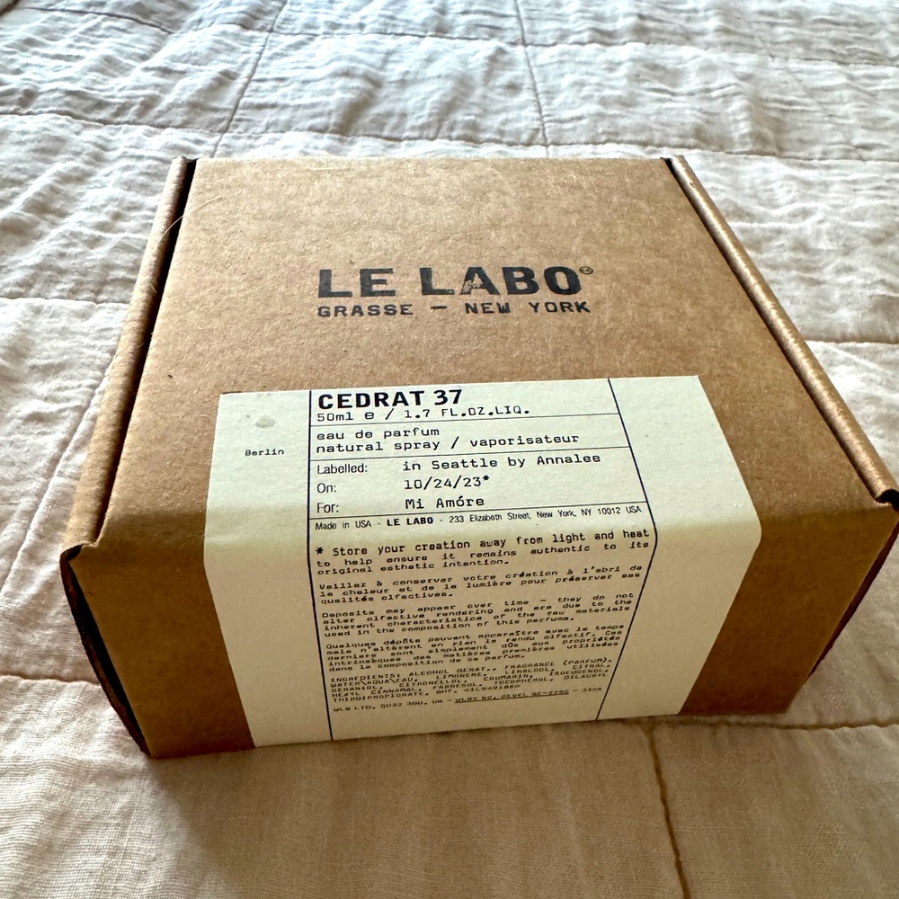 Le Labo Berlin City Exclusive Cedrat 37. 50 ml. NIB